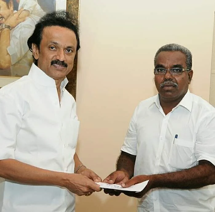 ஸ்டாலினுடன் கணேசன்