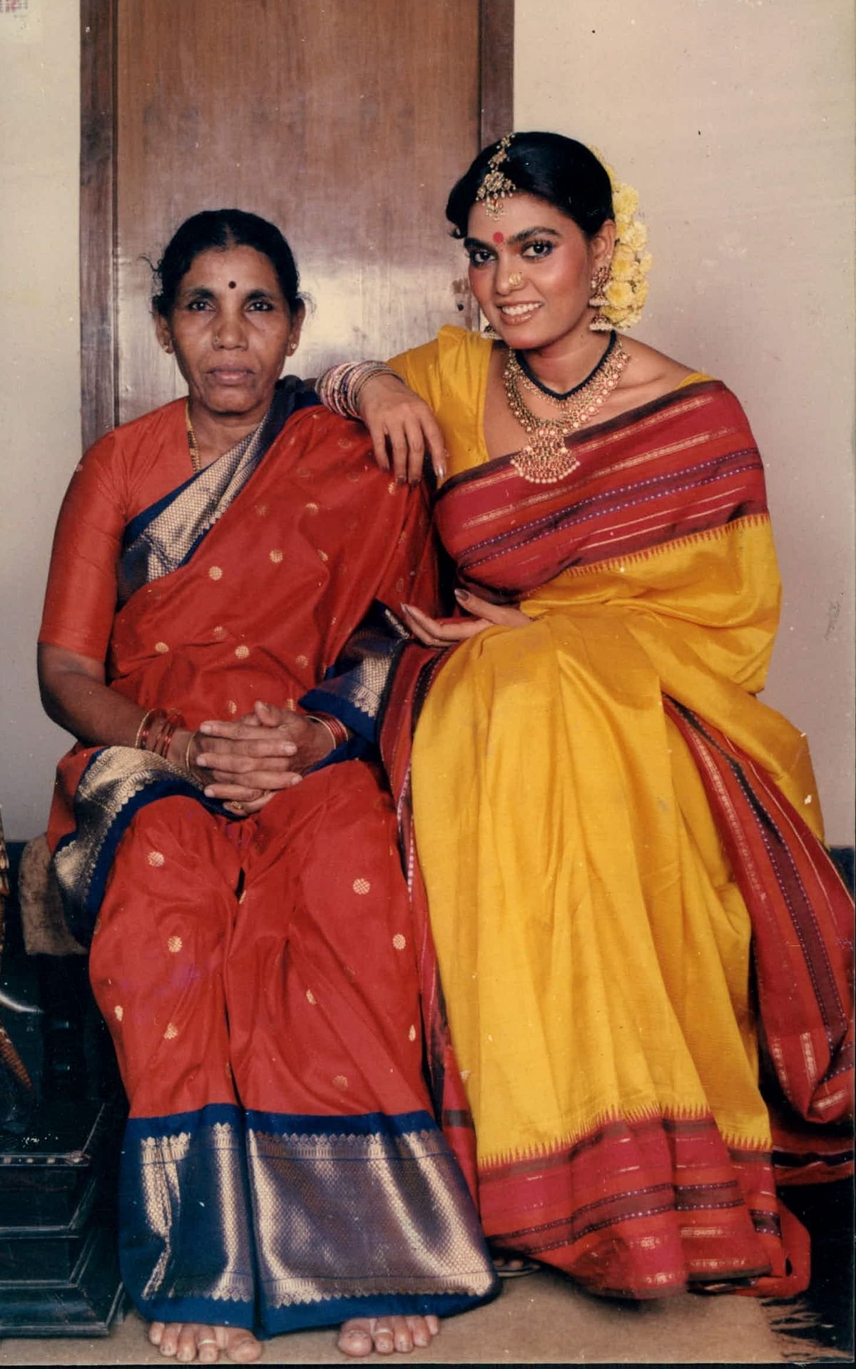 Silk Smitha with her mother