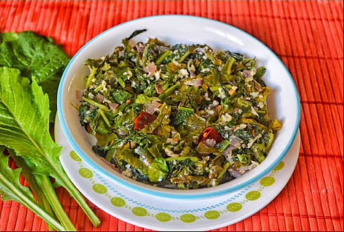 முள்ளங்கிக் கீரை பொறியல்