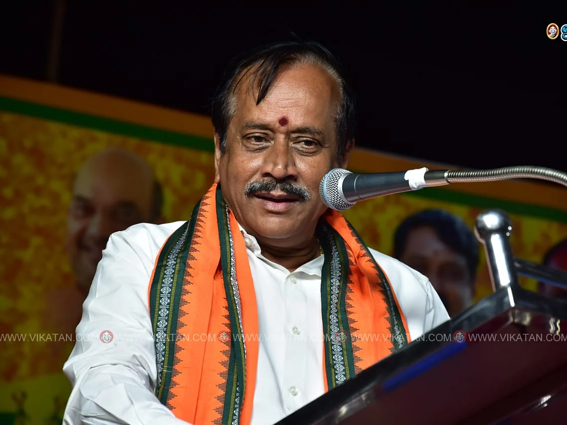 ``அறநிலையத்துறையால் கோயில் சொத்துகளில் ரூ.10 லட்சம் கோடி கொள்ளையடிக்கப்பட்டிருக்கிறது!" - ஹெச்.ராஜா