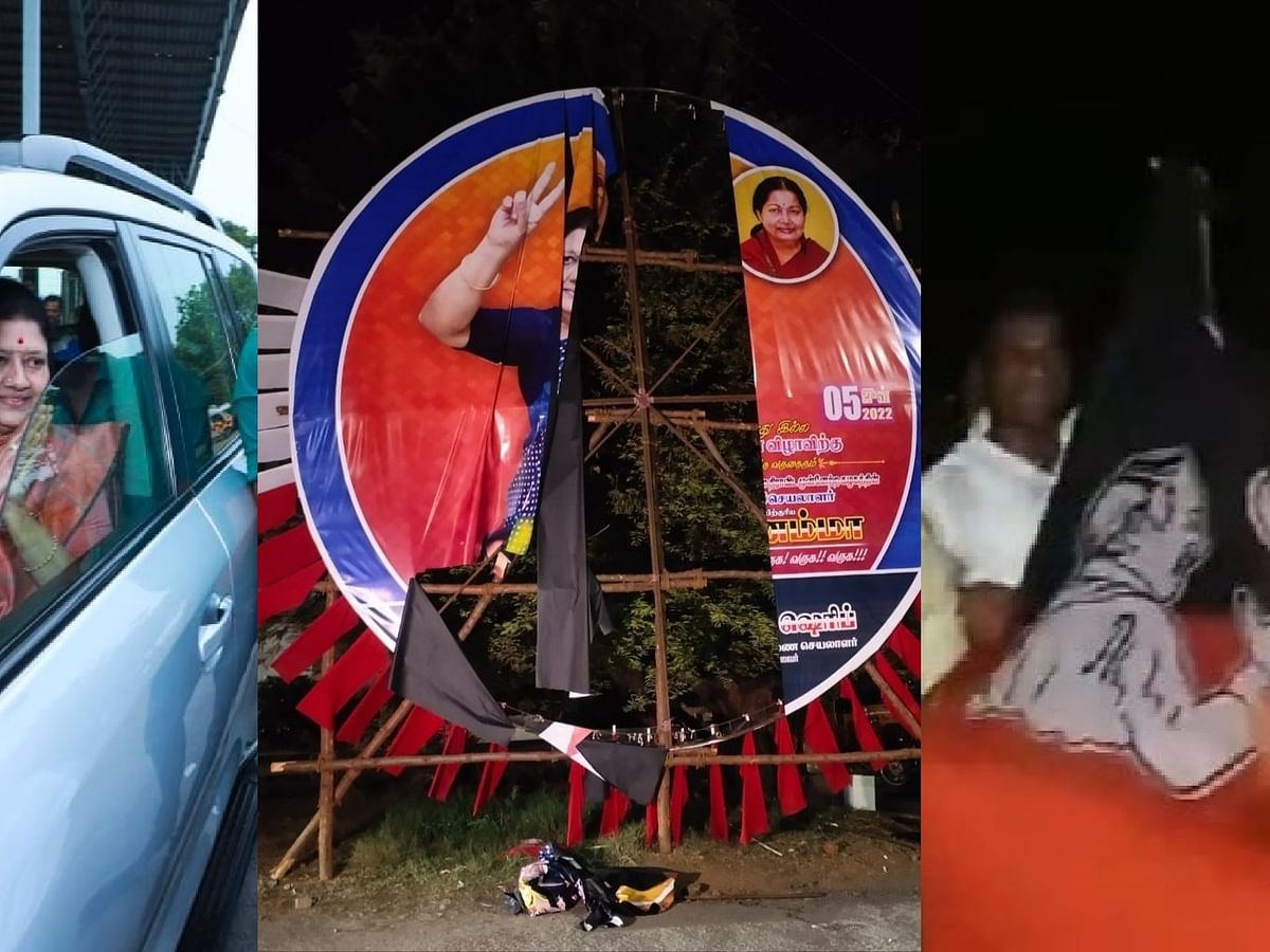 சசிகலா: தொண்டரின் இல்லத் திருமண விழா; அதிமுக கொடி சர்ச்சையால் களேபரம்... திண்டிவனத்தில் பரபரப்பு