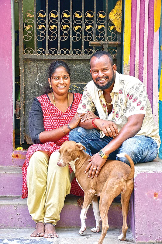 மனைவியுடன் தமிழ்