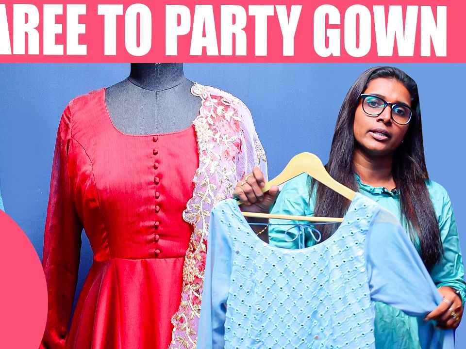 பழைய Saree-ஐ Grand Dress-ஆக மாத்த Styling Tips! - Designer Sindhu | Clothing Hacks | Party Dress