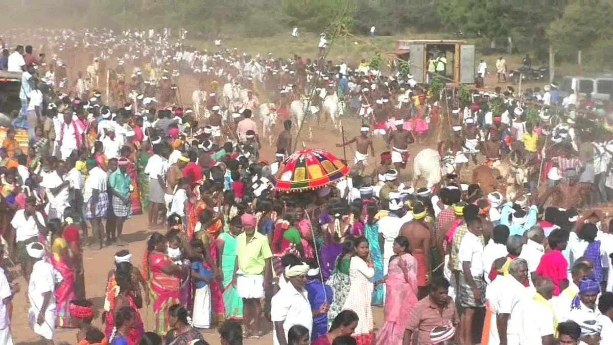 திருவிழாவுக்கு வந்த மக்கள்