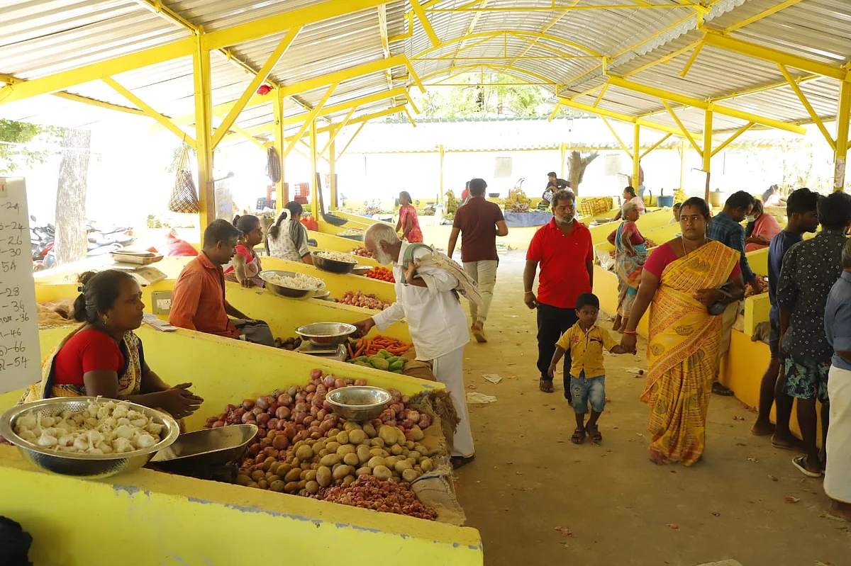 உழவர் சந்தை கார்கறி வியாபாரம்