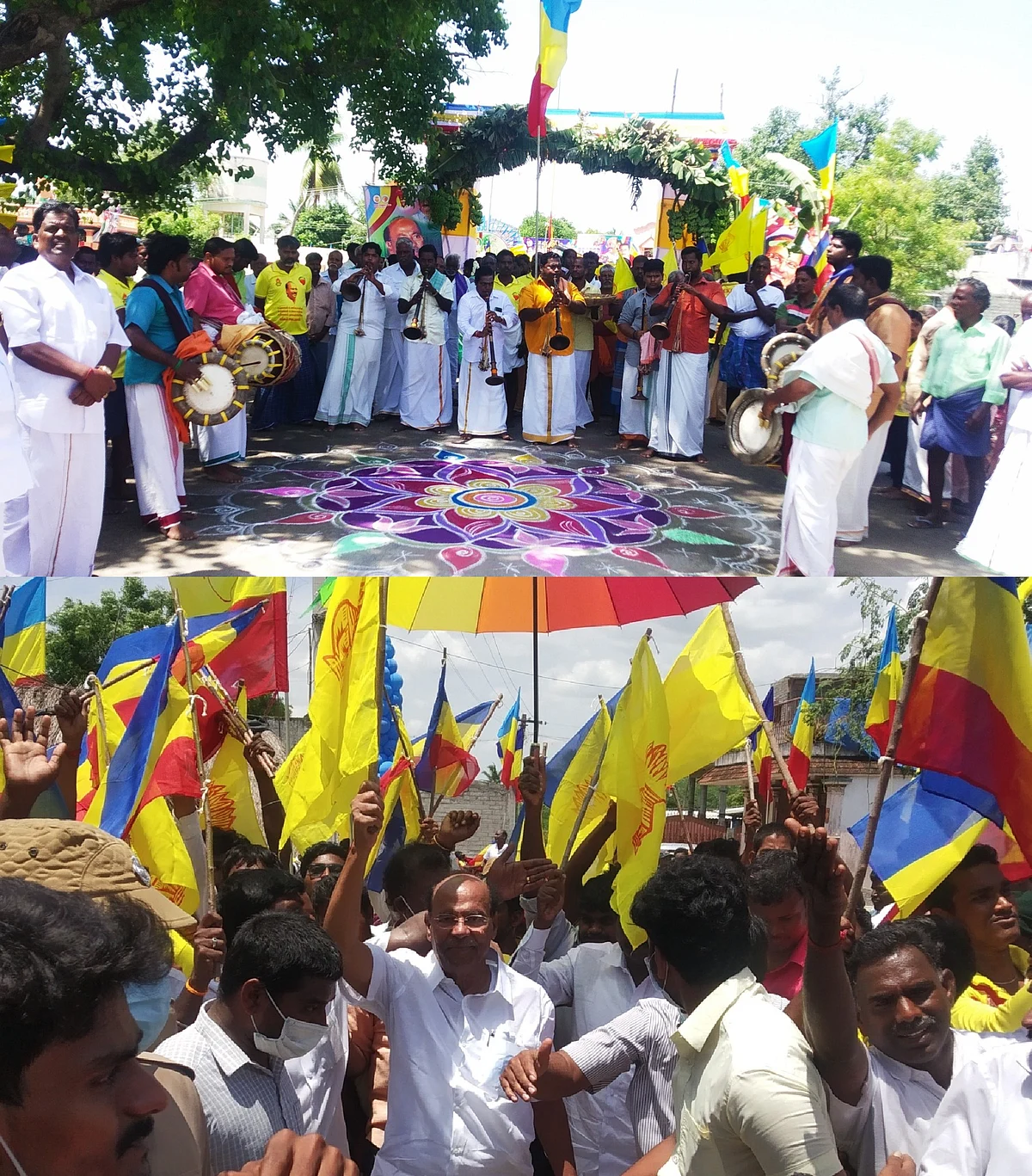 பிரமாண்டமான வரவேற்பு, தொண்டர்கள் மத்தியில் ராமதாஸ்