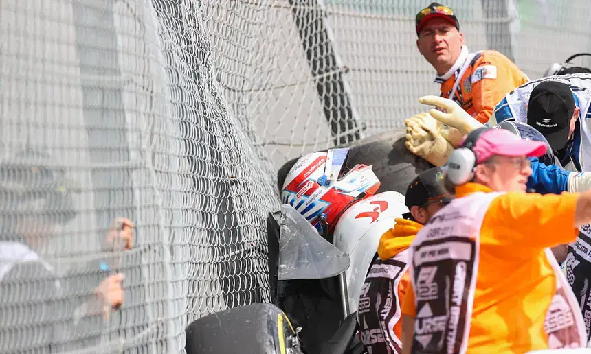 Zhou saved after his crash