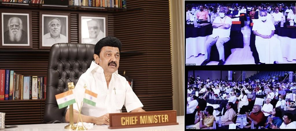 காணொளி காட்சி மூலம் பேசிய முதல்வர் ஸ்டாலின்