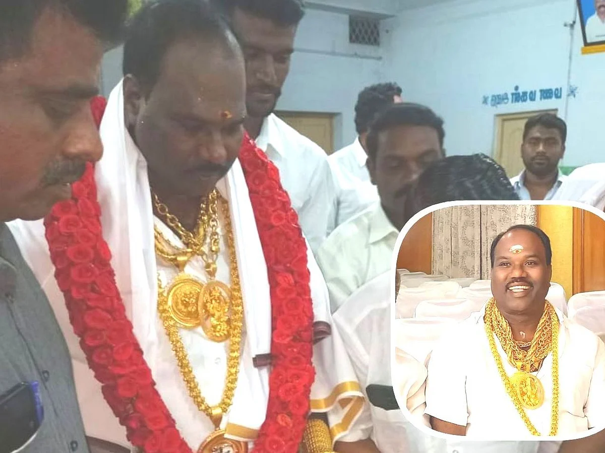 கழுத்து, கைகளில் ஜொலித்த தங்க நகைகள்... பிறந்தநாளில் கவனம் ஈர்த்த திமுக ஒன்றியக்குழுத் தலைவர்!
