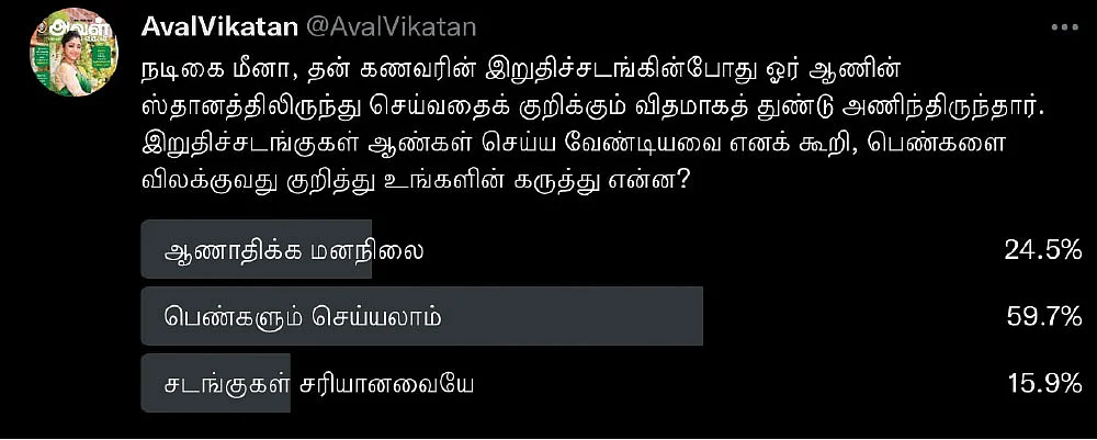 பெண்கள் இறுதிச்சடங்குகள்
செய்வதில் சிக்கல்... அறியாமையா, ஆணாதிக்க வெளிப்பாடா?