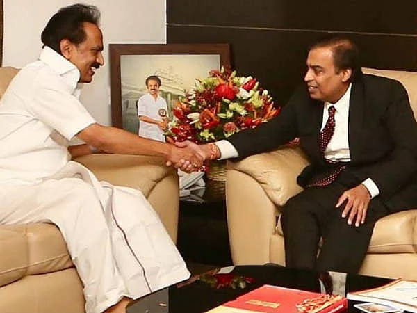 ஸ்டாலின், முகேஷ் அம்பானி