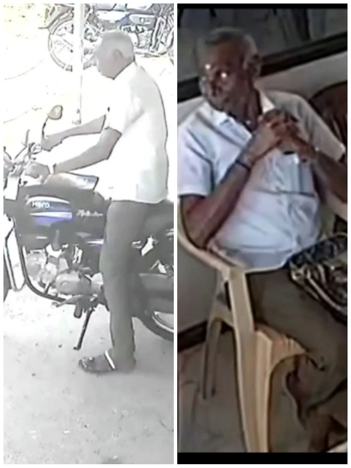 டூவீலர் திருட்டு - திருடிய முதியவருக்கு மாலை போட்டு மரியாதை