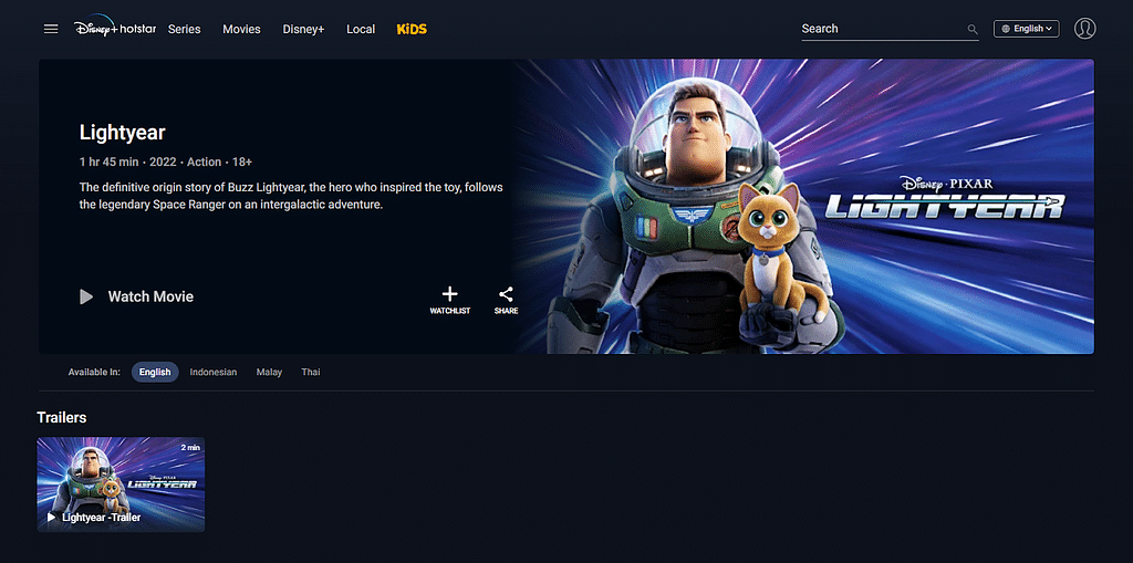 Lightyear - Disney Plus Hotstar