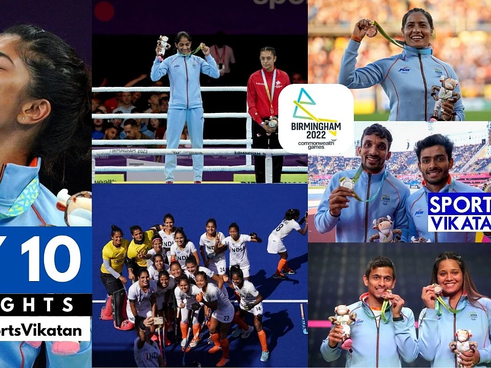 India at CWG: Day 10 Highlights - பதக்க எண்ணிக்கை 55 ஆனது! குத்துச்சண்டை, டேபிள் டென்னிஸ், ஹாக்கி, தடகளத்தில் கலக்கல்!