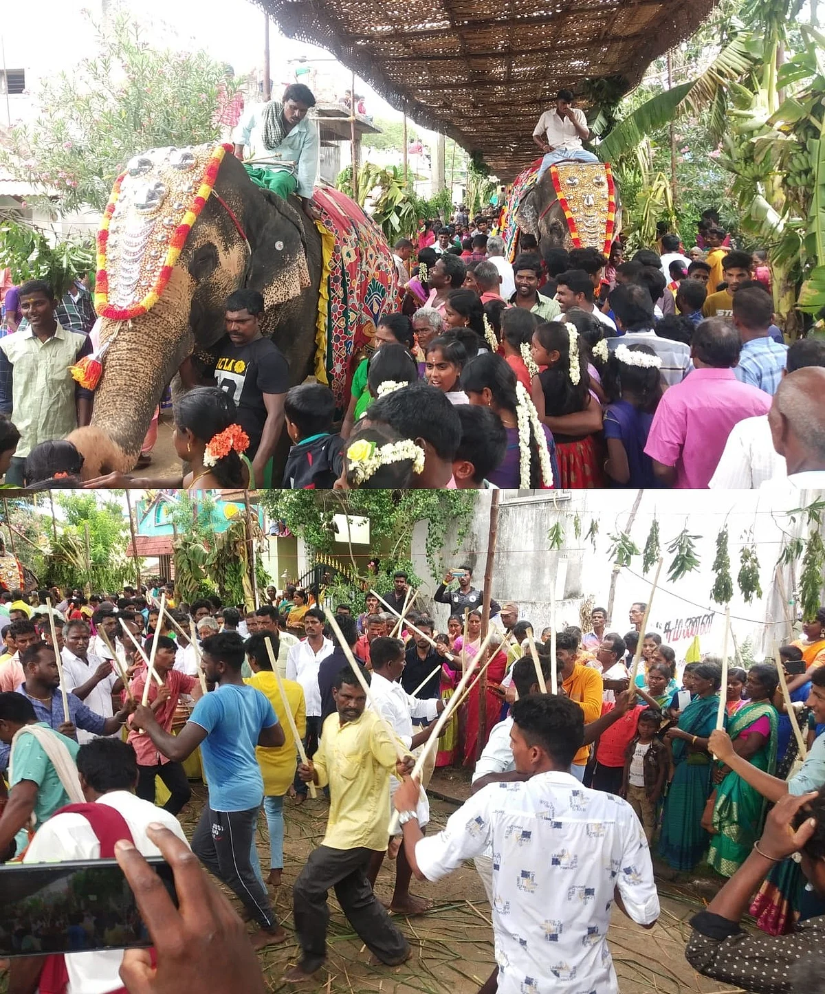 யானை அணிவகுப்பு, கோலாட்டம்