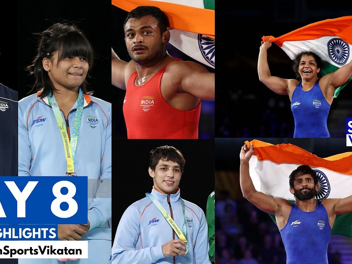 India at CWG: Day 8 Highlights:
மல்யுத்தத்தில் பதக்க மழை! 3 தங்கம், 1 வெள்ளி, 2 வெண்கலம் வென்று கலக்கல்!