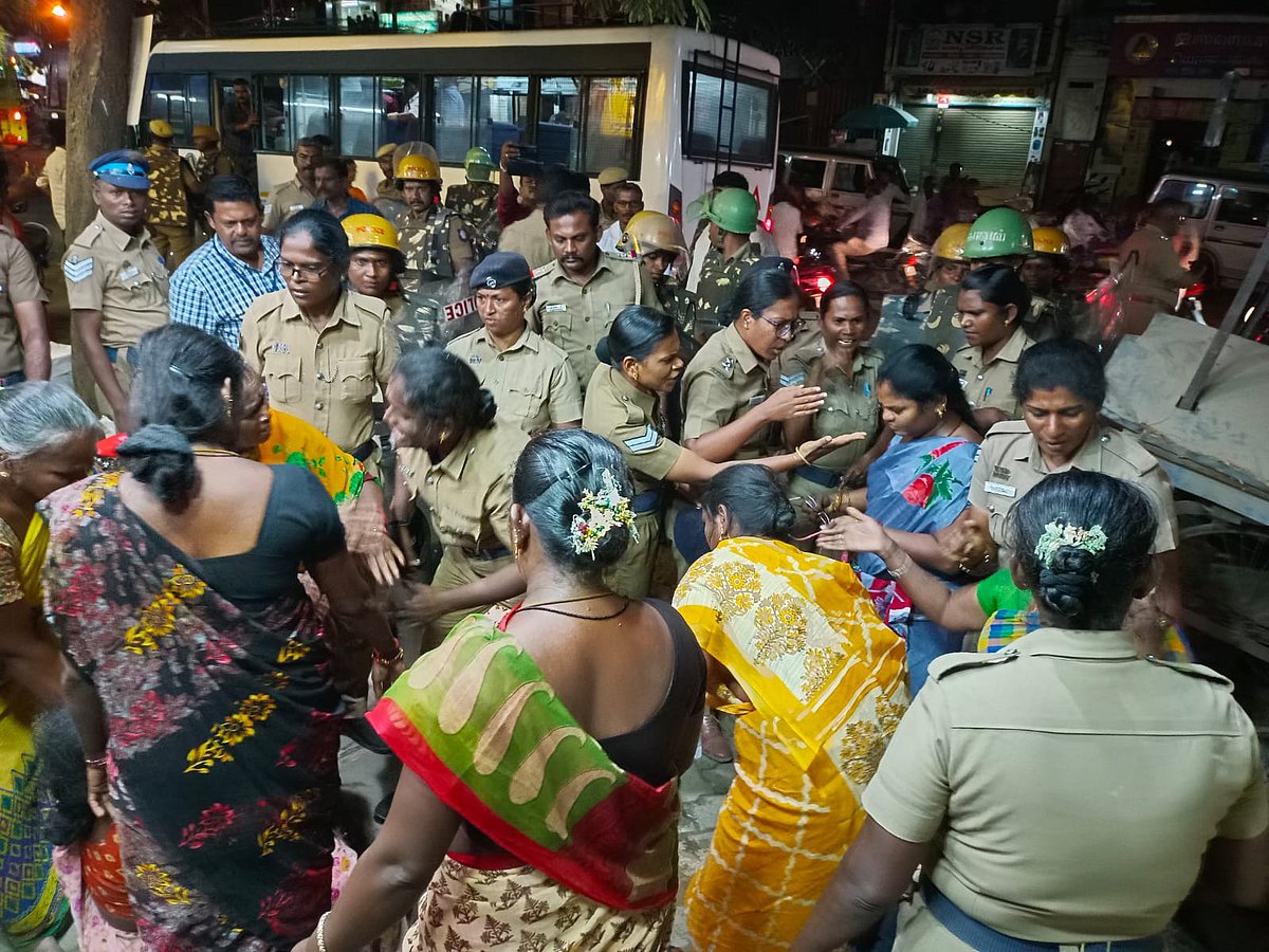 அமைச்சர் கே.கே.எஸ்.எஸ்.ஆரைக் கண்டித்து பட்டியலின மக்கள் மறியல்; தடியடி நடத்திய போலீஸ்- என்ன நடந்தது?