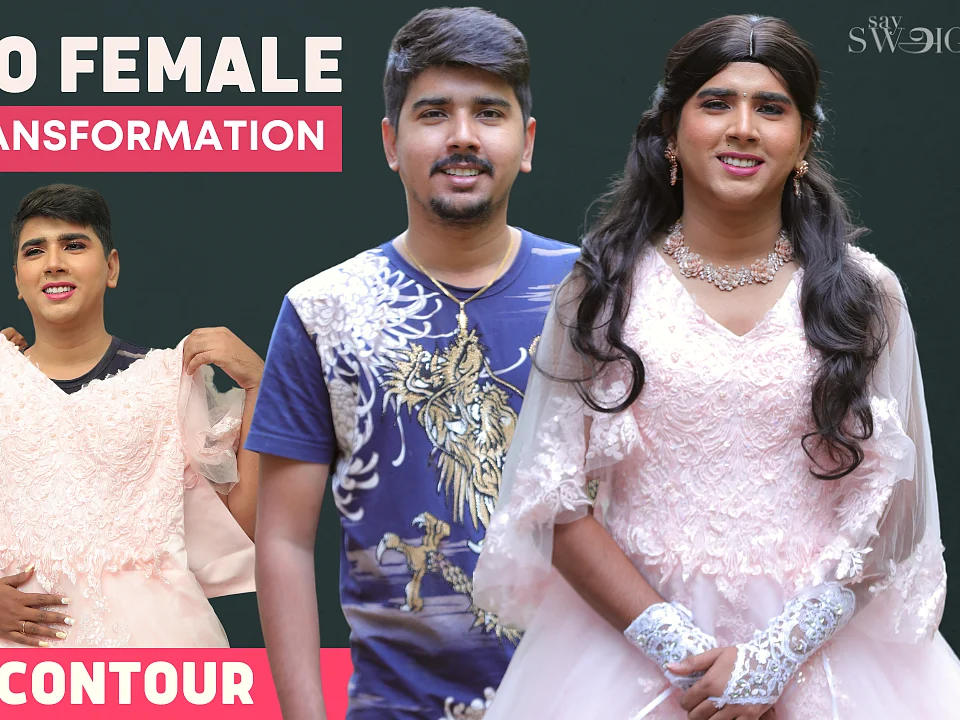 😱 Male To Female Makeup Transformation by Sridevi's Contour | Makeover|Lady Get Up|Boy To Girl