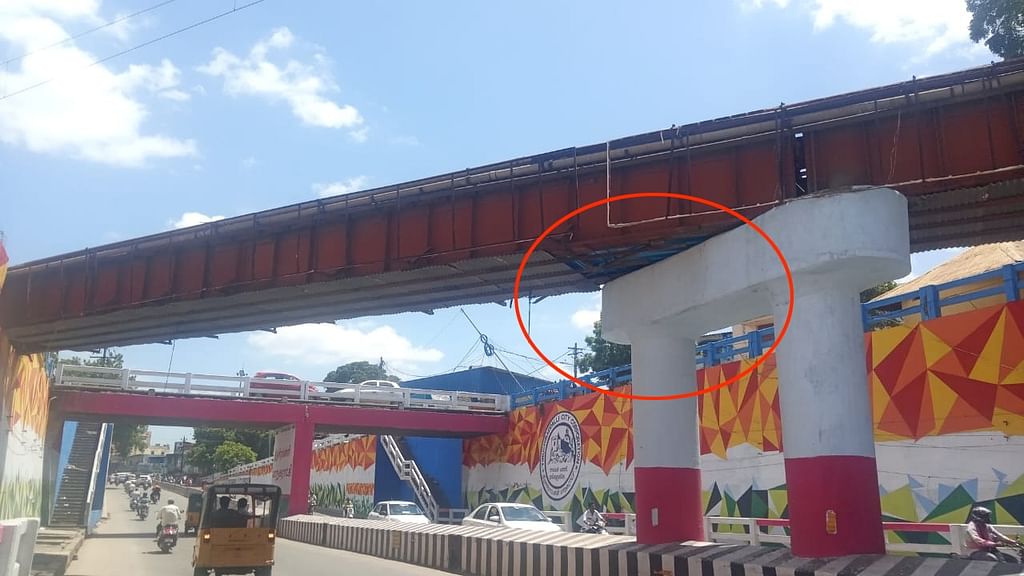 Repaired railway flyover