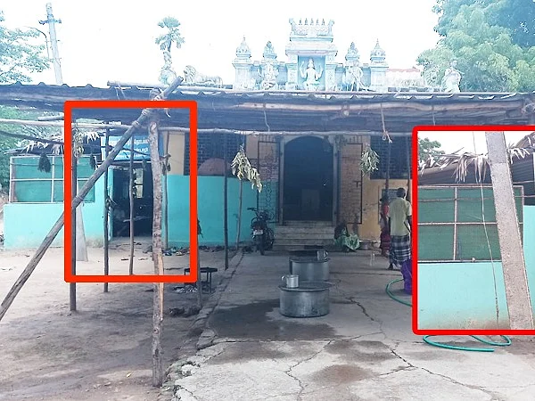 திருவாரூர்: கஜாவால் சேதமான அரசுப்பள்ளிக் கட்டடம்... வகுப்பறையான கோயில் கொட்டகை; விடிவுகாலம் எப்போது?