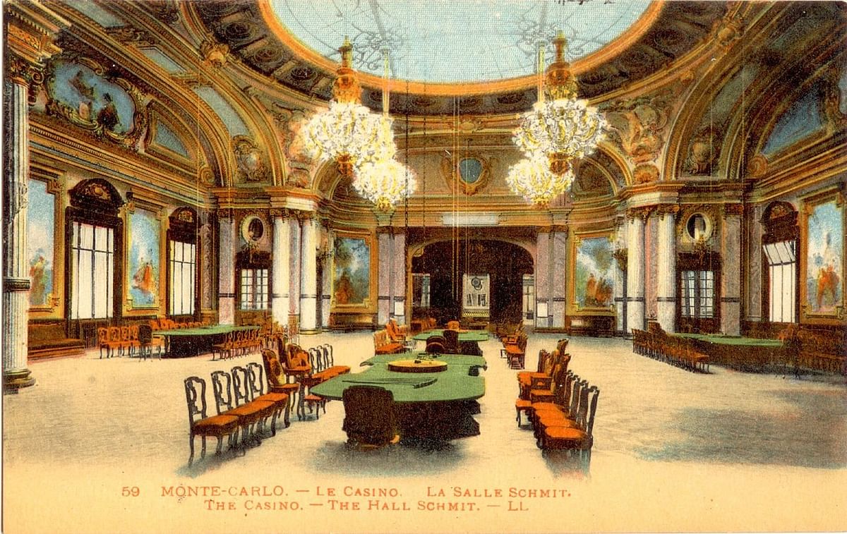 மான்டே கார்லோ கேசினோ | An interior view of the casino at Monte Carlo c. 1900