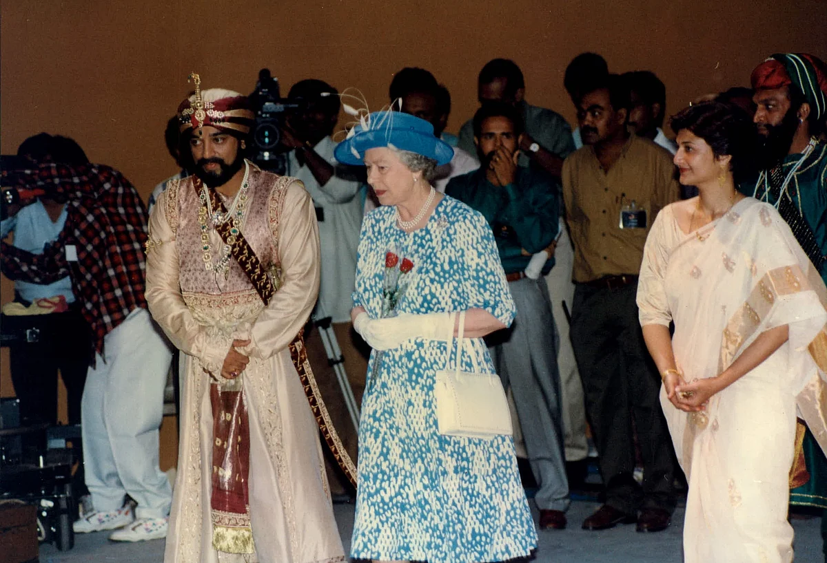 மருதநாயகம் படப்பிடிப்பில் கமல்ஹாசனுடன்