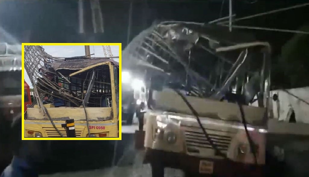 சென்னை: மெட்ரோ கட்டுமான பணியில் விபத்து; பேருந்து மீது விழுந்த பில்லர் கம்பி - நடந்தது என்ன?