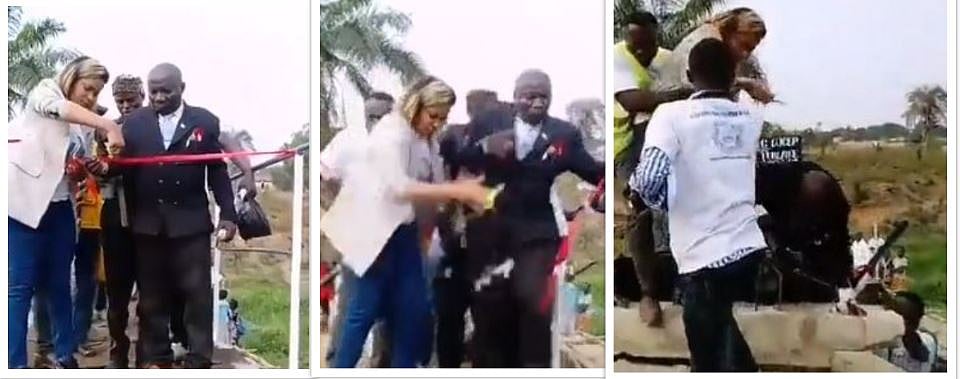 Viral: ரிப்பன் வெட்டி திறந்துவைத்த மறுநொடி... இடிந்து விழுந்த பாலம் - வைரல் வீடியோ!