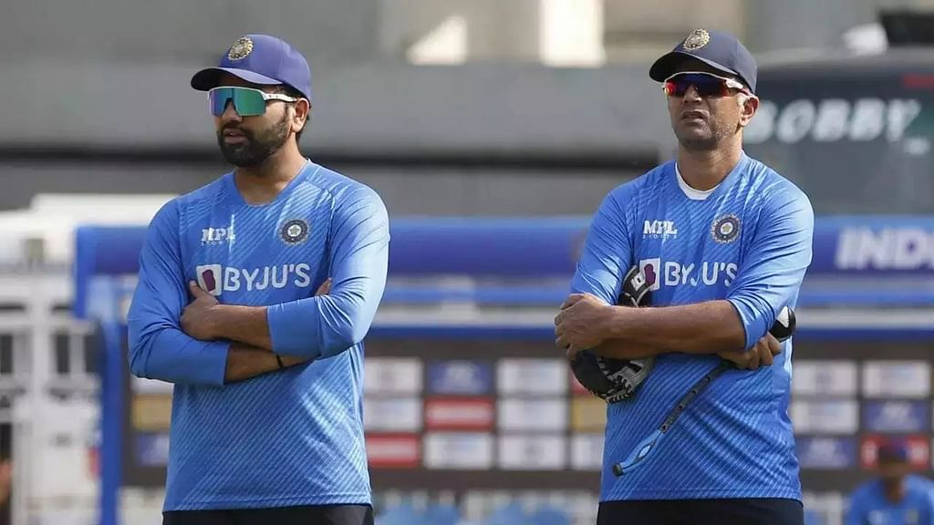 Team India - Rohit Sharma and Rahul Dravid
