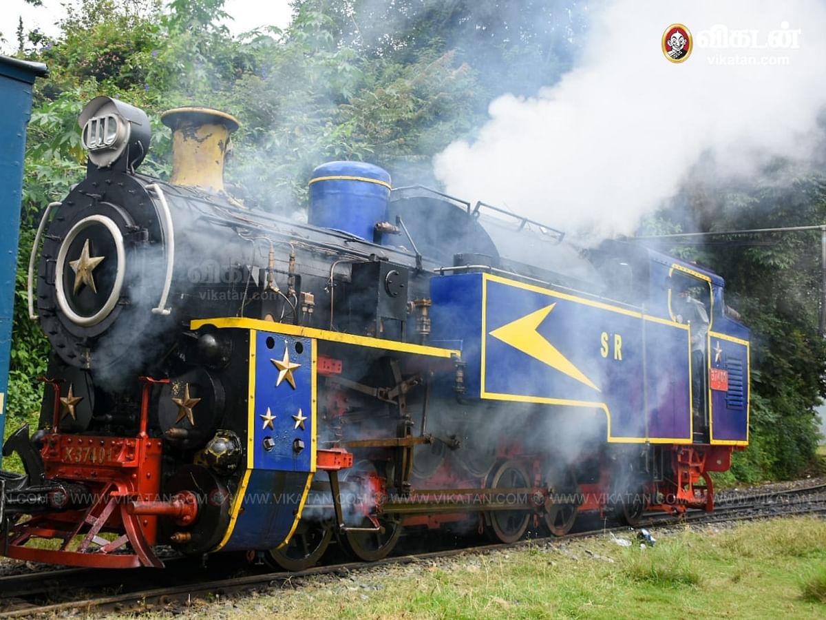 75 டன் எடையில் டீசலில் இயங்கும் நீராவி இன்ஜின் - நீலகிரிக்கு மாஸ் என்ட்ரி கொடுத்த பொன்மலை ரயில்!
