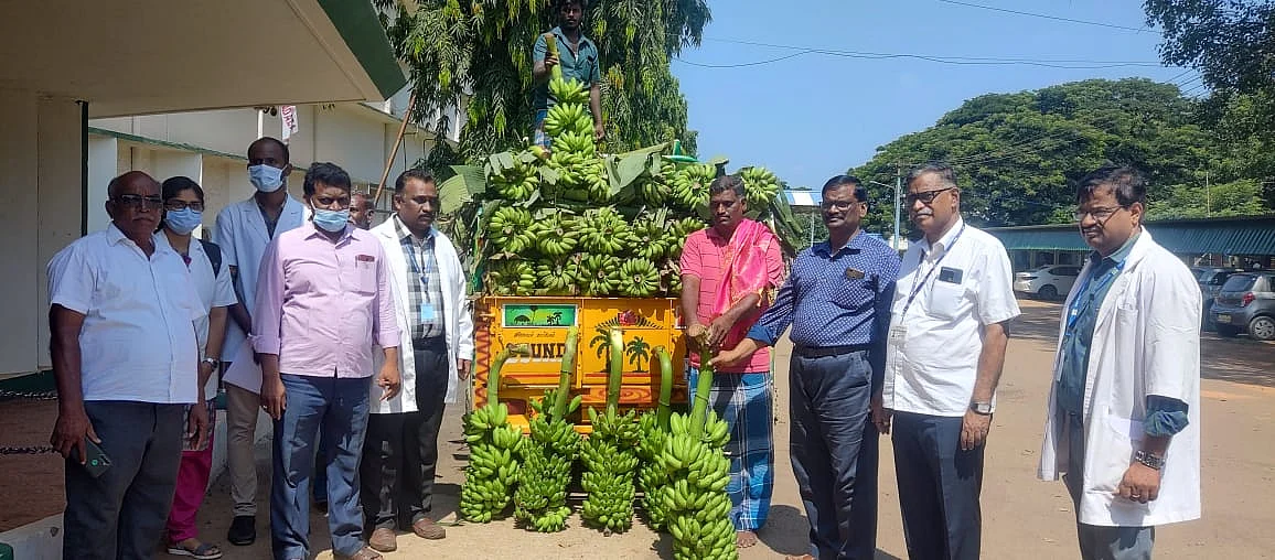 வாழைப்பழம் வழங்கிய மதியழகன்