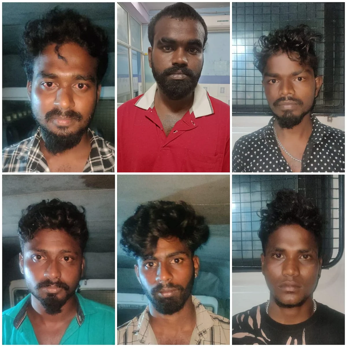 போலீஸ் கைதுசெய்துள்ள ஆறு பேர்