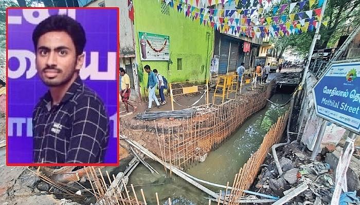 மழைநீர் வடிகால் பள்ளத்தில் விழுந்து பத்திரிகையாளர் பரிதாப பலி! - சென்னையில் சோகம்