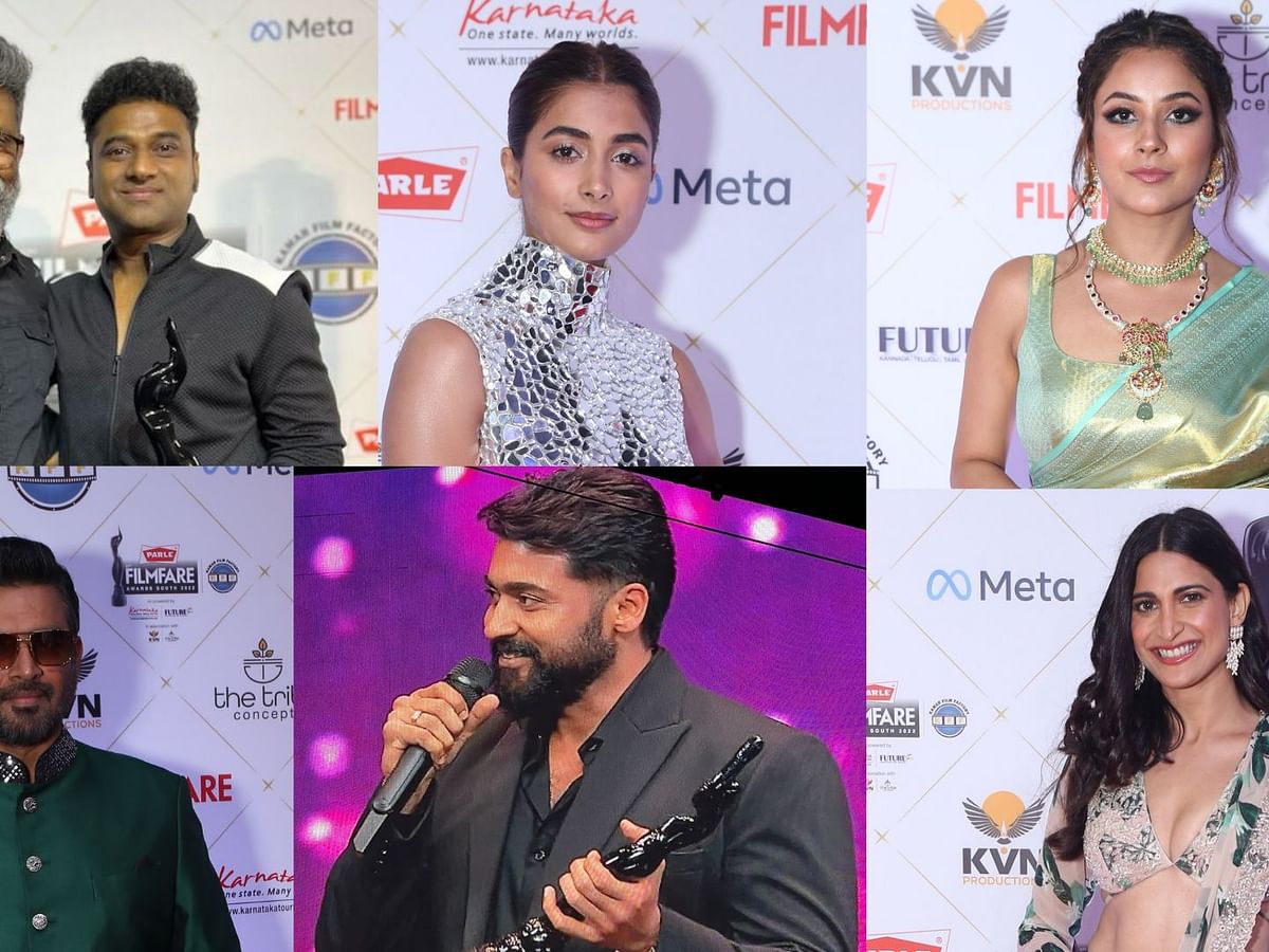 Filmfare Awards South 2022: சூர்யா, மாதவன், பூஜா ஹெக்டே, சாய் பல்லவி - பிரபலங்களின் போட்டோ ஆல்பம்!