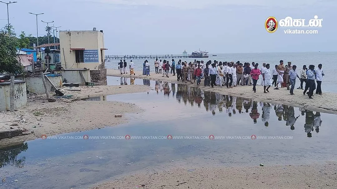 தீர்த்தக் கடலில் ஆய்வு மேற்கொண்ட அமைச்சர்