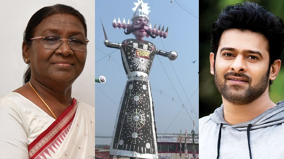 தசரா பண்டிகை: ராவணன் உருவத்தை எரிக்கும் `ஆதிபுருஷ்' பிரபாஸ் - திரௌபதி முர்மு, கெஜ்ரிவால் பங்கேற்பு!