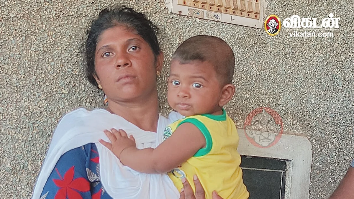 கைக்குழந்தையுடன் அகதி ராதிகா