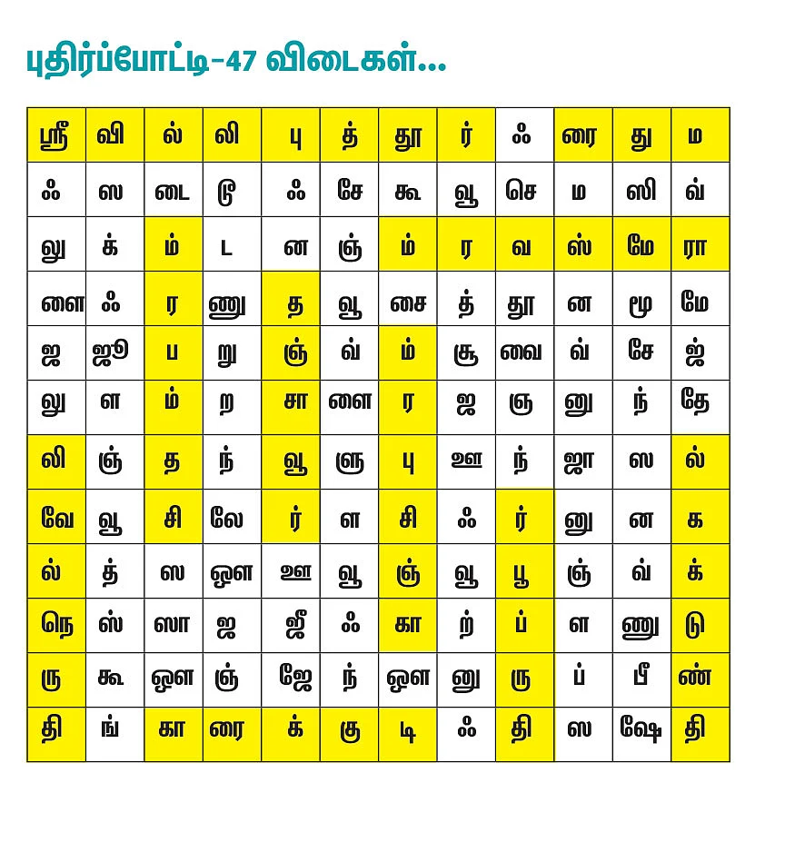 புதிர்ப் போட்டி கொண்டாட்டம் - 49 - பரிசு ரூ.5,000