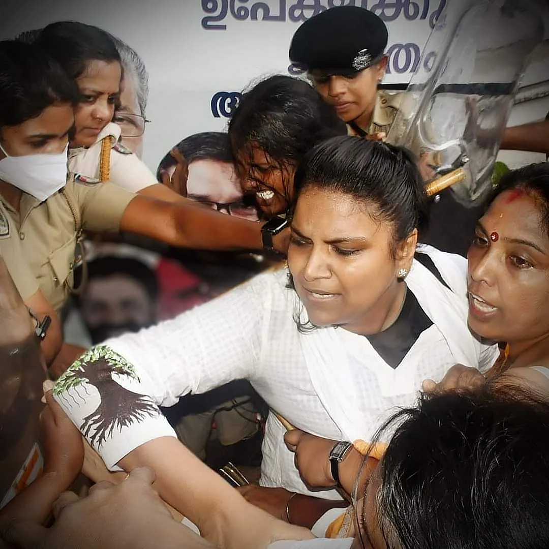 போராட்டத்தில் ஜெபி மேத்தர் எம்.பி