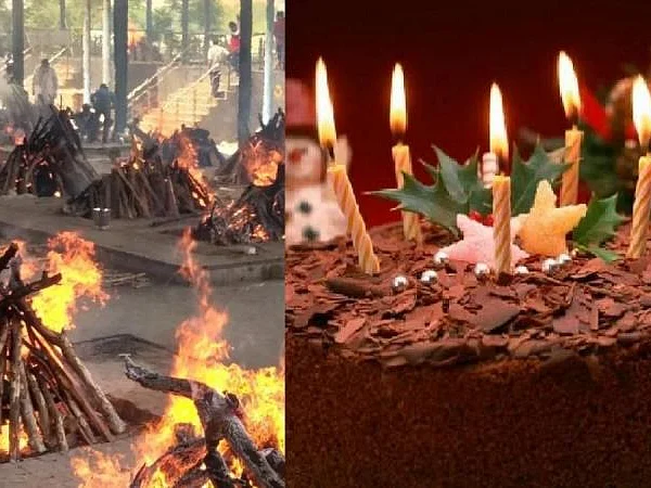 `மக்களின் மூட நம்பிக்கையைப் போக்க வேண்டும்'- சுடுகாட்டில் பிறந்தநாளைக் கொண்டாடிய நபர்!
