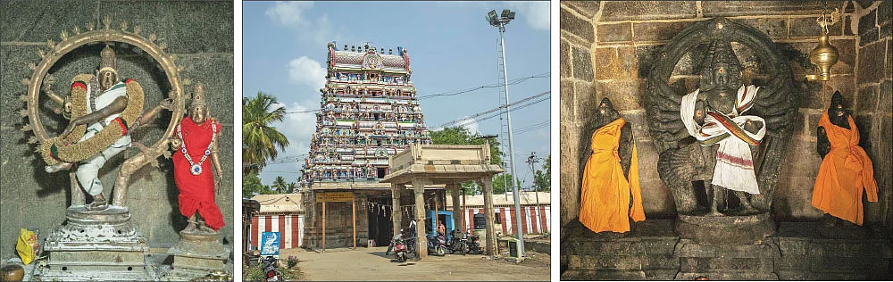 அதிசய நடராஜர் -
கோயில் முன்புறம் - வள்ளி, தெய்வனை சமேத முருகன்