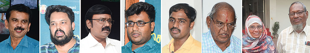 முருகேசன், பிரகாஷ் வேல், சிவலிங்கம், சதிஷ், ஜீவா, சேஷாத்ரி, மெஹ்ருன்னிசா தம்பதி