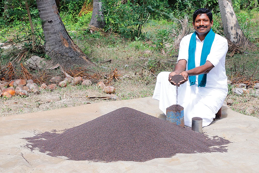 கறுப்பு எள்ளுடன்