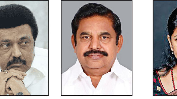 ஸ்டாலின், எடப்பாடி பழனிசாமி, கனிமொழி