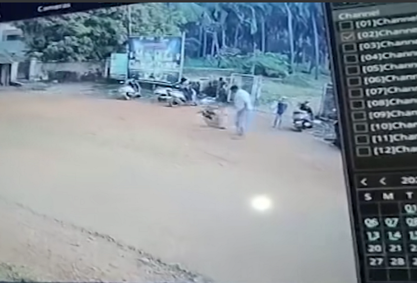 சிறுமியை சாலையில் தூக்கி அடித்த வீடியோ