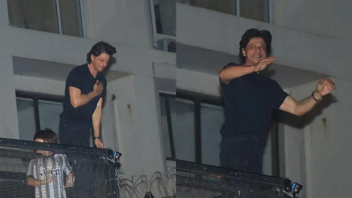 Shah Rukh Khan:  நள்ளிரவில் குவிந்த ரசிகர்கள்; உற்சாகமான ஷாருக் கான்!