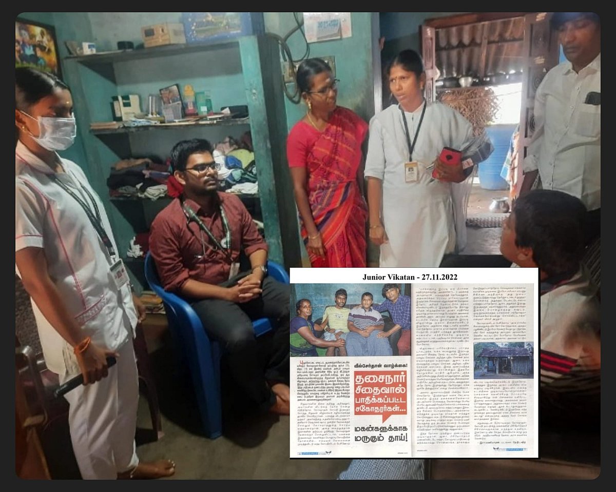 ஜூ.வி செய்தி எதிரொலி: தசைநார் நோயால் பாதிக்கப்பட்ட சிறுவர்களுக்கு வீடு தேடி வரும் உதவிகள்!