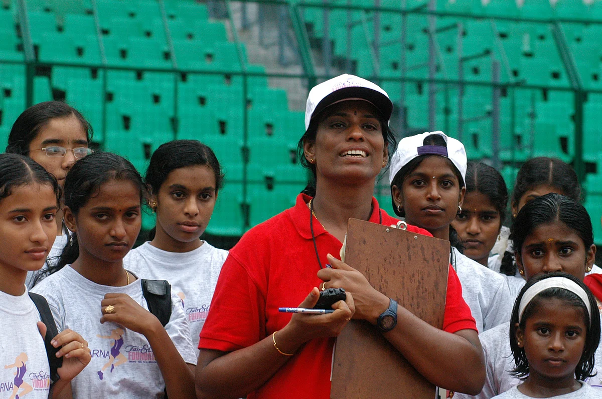 PT Usha with trainees