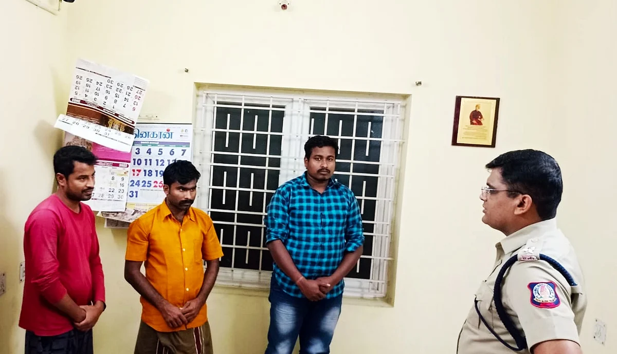 கைதுசெய்யப்பட்ட மூன்று வட மாநிலத்தவர்கள்