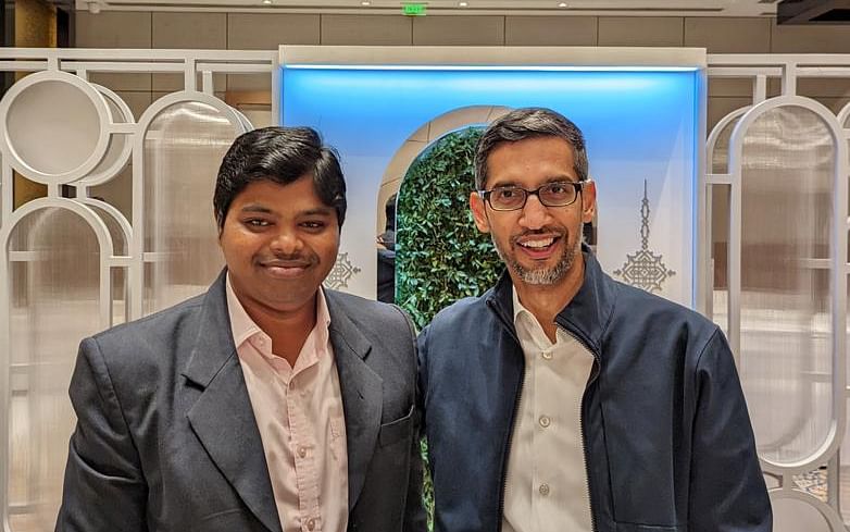 அக்ரி சம்பந்தமான ஆப்களுக்கு நல்ல வாய்ப்பு! சுந்தர் பிச்சையை சந்தித்த கிருஷ்ணகிரி இளைஞர்!